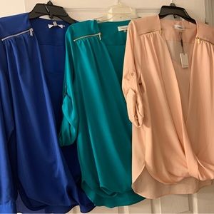 3 Calvin Klein blouses nwt womens large
